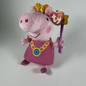Ty Beanie Babys Plüschtier Peppa Prinzessin Schwein 6 Zoll 2019 mit Etikett Stofftier - Bild 1 von 14