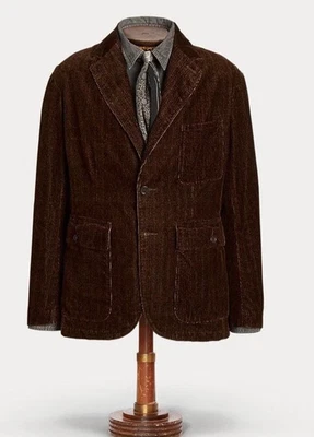 Abrigo Deportivo RRL Ralph Lauren Italiano Ballenas Finas Patrón Pana -HOMBRE-XXL Foto 1 de 4