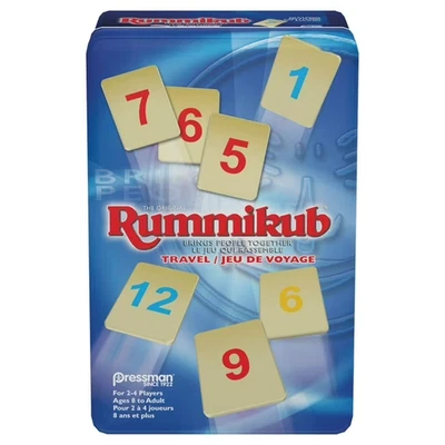 Viaje Rummikub Juego En Lata 2 A 4 Jugadores Edades 8 En adelante Divertido Juego de Estrategia Foto 1 de 4