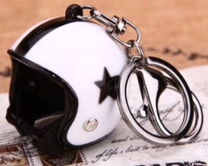 Llavero Vintage Star BLANCO Casco Scooter Vespa Jet - Imagen 1 de 2