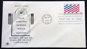 Scott 3331 FDC Honoring Those Who Serve USA Flag Patriotic PCS Cachet - Picture 1 of 3