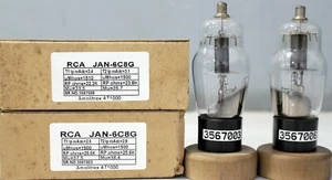 1MP JAN 6C8G VT163 RCA Round Plate Made in U.S.A Amplitrex Tested - Picture 1 of 8