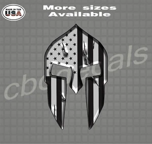 Black and Grey American Flag Spartan Helmet Decal Stickers Car Window stickers  - Bild 1 von 1