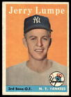1958 Topps Jerry Lumpe 193 Vg-Ex Rc Baseball New York Yankees