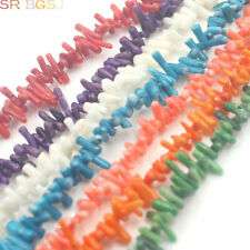 6-12mm Small Branch Sea Bamboo Coral Chips Gemstone Jewelry DIY Beads Strand 15"