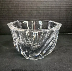 Vintage Orrefors Crystal Dish Bowl Etched Signature, Made In SWEDEN - Picture 1 of 6