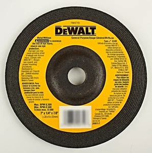 *6 Pack DeWalt DW4719 7" X 1/4" High Performance Type 27 Metal Grinding Wheels - Picture 1 of 2