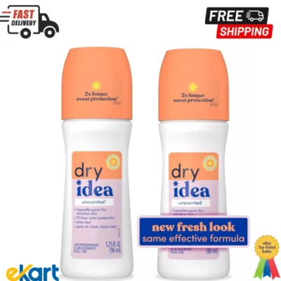Дезодорант и антиперспирант роллер Dry Idea | 2 штуки длиннее защита от пота 2 штуки - Изображение 1 из 4