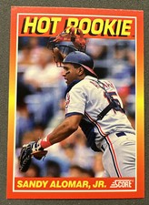 1991 Score Hot Rookies Sandy Alomar Jr MLB Baseball card 6 Cleveland Indians HOF