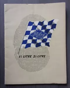 RILEY RM SERIES 1 1/2 2 1/2 LITRE SALOON orig 1950-1952 UK Mkt Sales Brochure - Picture 1 of 10