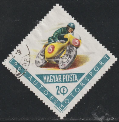 Hungría 1962 SC# 1475 - Motociclista de carreras - Lote CTO usado # 138 Foto 1 de 2