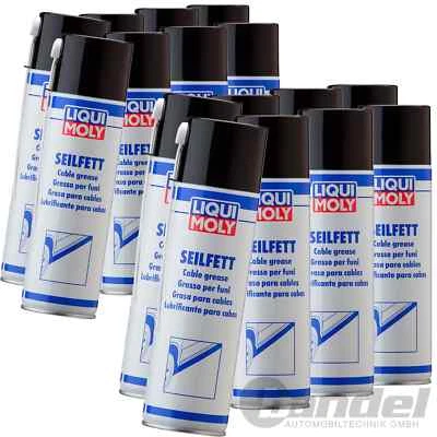 12x LIQUI MOLY 6135 GRASSO CORDA SPRAY 500 ML SIGILLANTE CAVITÀ PROTEZIONE SOTTOSCOCCA