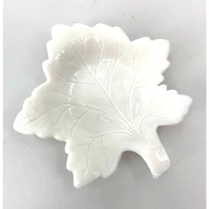 Vintage Westmoreland Milk Glass Maple Leaf Candy Dish - Picture 1 of 6