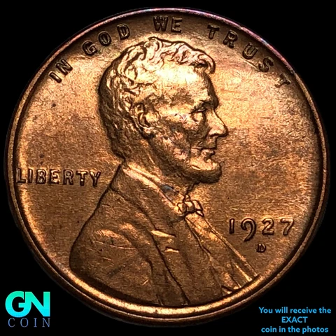 1927 D Lincoln Cent Wheat Penny  #E7631 Cover