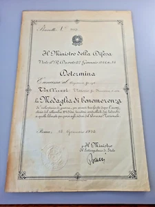 DIPLOMA MEDAGLIA DI BENEMERENZA VOLONTARI CONTRO I TEDESCHI WW2 - Imagen 1 de 1