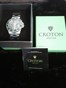 New Croton Sea Diver (Racing Green Dial / Racing Green Bezel) MSRP $300 NIOB - Picture 1 of 10