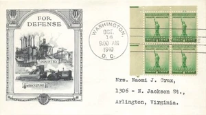 899 1c NATIONAL DEFENSE - Day Lowry cachet - Picture 1 of 1