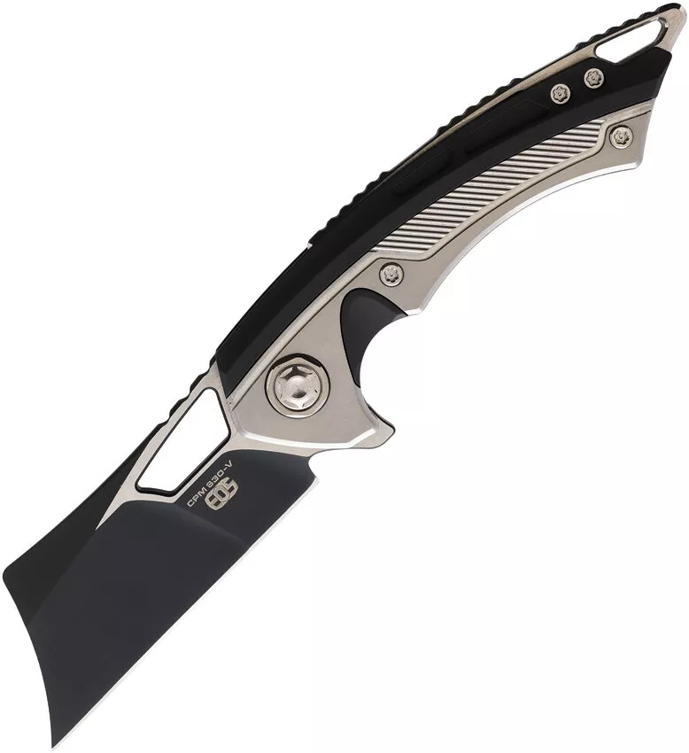 EOS Mini Nautilus 5" Folding Knife Black / Silver - MINI-NAUTILUS-BLACK-SATIN