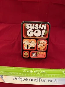Gamewright Sushi Go Party Deluxe Pick & Pass Card Game Metal Tin EUC - Picture 1 of 3