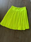 Nanette Lepore Sunny Day Pleated Chiffon Skirt Neon Yellow Size 4