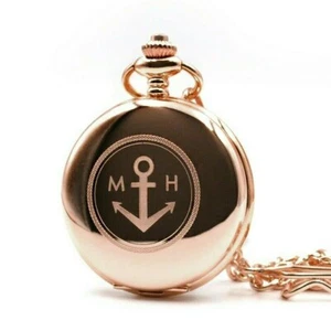 Pocket Watch Engraved in Colour Rose Gold Wish Engraving Pocket Watch Aurum - Picture 1 of 10