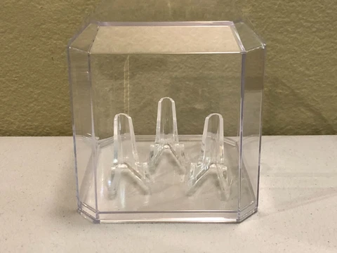Championship 3 Ring NBA NHL MLB NCAA Ring Display Case w/3 Stands Cover