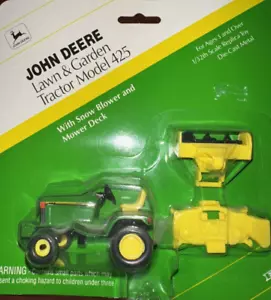 Ertl 1/64 John Deere Model 425 Lawn Tractor with mower and snow blower #5745 - Picture 1 of 1