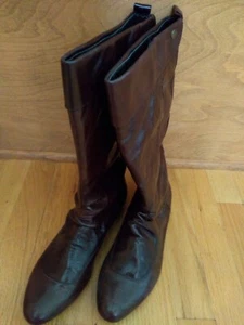 Nicole Brown Leather Riding Boots 9M - Picture 1 of 3