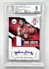 2013-14 Panini Innovation Julius Erving Patch Auto 06/10 JERSEY MATCH BGS 9!