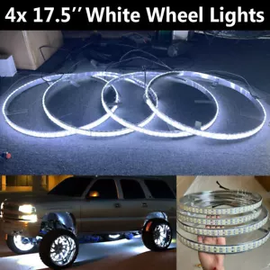 4Rings 17.5'' White Double Row Wheel Lights Strobe LED Rims Lights Kit For Truck - Bild 1 von 9