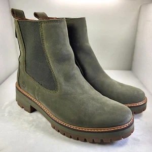 TIMBERLAND Courmayeur Valley Womens Chelsea Boots Nubuck Olive Green UK9 (X16) - Picture 1 of 22