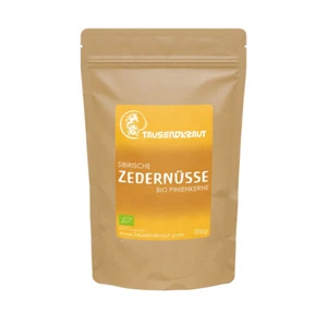 Premium Zedernüsse BIO Wildsammlung in Sibirien Rohkostqualität Pinienkerne 200g - Bild 1 von 5