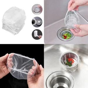 US 200er Pack Einweg Netz Spüle Sieb Beutel Küche Spüle Sieb Netzbeutel - Bild 1 von 13