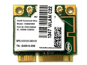 WIRELESS WIFI WI-FI WLAN INTEL CENTRINO 135BNHMW OLIVETTI GRAPHOS 11.6" W811 - Bild 1 von 2