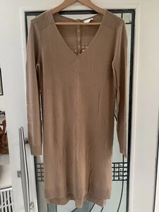 Witchery knit dress long Jumper Beige long sleeve Size 10 EUC - Picture 1 of 7