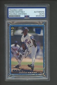 Pedro Martinez 1995 Upper Deck Choice Blue #101 Edge Wear PSA Encased Autograph - Picture 1 of 2