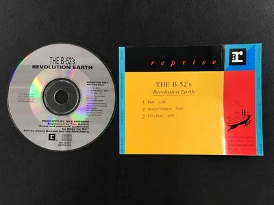 1992 The B-52's- Revolution Earth (3 Tracks) NM PROMO Single w/Front Insert VTG! Foto 1 de 4