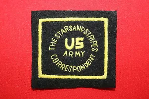Segunda Guerra Mundial EE. UU. INSIGNIA DE TÍTULO DE TELA CORRESPONSAL DE ESTRELLAS Y RAYAS DE EE. UU. - Imagen 1 de 1