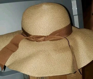 NEW!! FURTALK Womens Sun Straw Hat UV UPF50 Size L Foldable Brim Summer Adjust - Picture 1 of 6