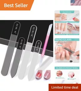 Travel-Friendly 5PCS Glass Nail Buffer and Cuticle Pusher - Nail Care Essential - Picture 1 of 10