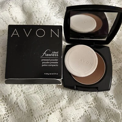 AVON ~ IDEAL FLAWLESS PRESSED POWDER ~ "MOCHA" G305 ~ - Image 1 of 2