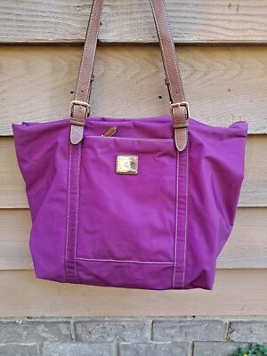 Bolso de Hombro Grande Ralph Lauren Granate Microfibra-Lona Tela Firma... Foto 1 de 4