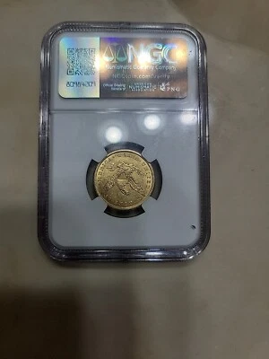 Moneda  De Oro  5 dollars  1840  sertificada usa condición ax  55 - Image 1 of 3