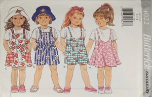 Jersey y top Butterick patrón 4022 niñas talla 2 3 4 sin cortar - Imagen 1 de 2
