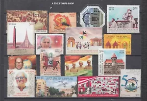 India 2021 Mint Never Hinged Complete year set of 16 Stamps - Picture 1 of 1