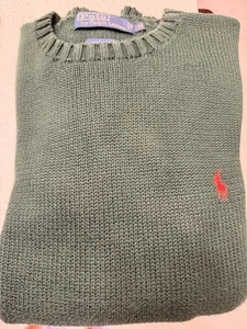 Vintage 90s Polo Ralph Lauren OG Knitted Pullover Sweater Men’s Size M Green - Picture 1 of 2