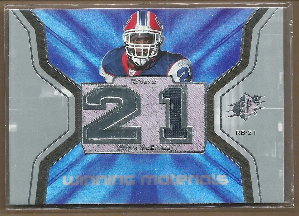 2007 SPx Winning Materials Jersey Number #WMWM Willis McGahee Jersey FB - Image 1 of 1