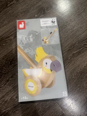 Juguete de empuje de madera Janod WWF - Cacatúa pájaro caminante (+18 meses) Foto 1 de 4