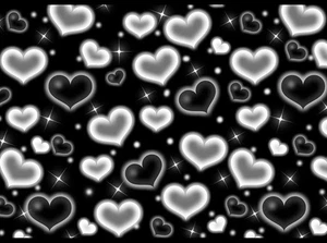 7x5ft Black Heart Y2K Foto Hintergrund - Geburtstag, Fotografie Requisiten - Bild 1 von 8