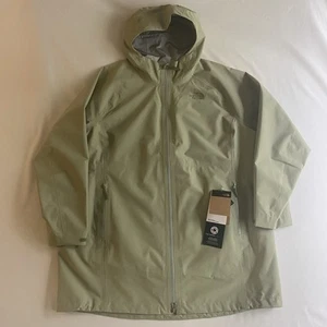 The North Face Rain Jacket Womens 3X Green Waterproof Futurelight Dryzzle Parka - Picture 1 of 24